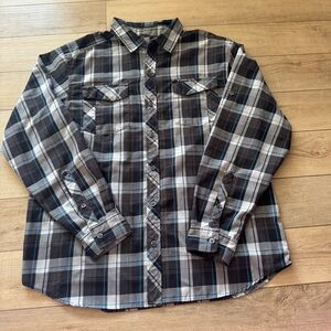 Columbia Black and Gray Plaid Men's Shirt
